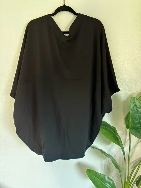 Athleta Black Open-Front Drape Cardigan - Picture 4 of 4